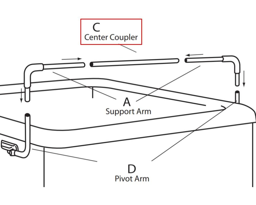 Barre de liaison centrale Leisure Concepts 100003 · Pour CoverMate I, II, III & Easy · Ø 3,4 cm – Image 2
