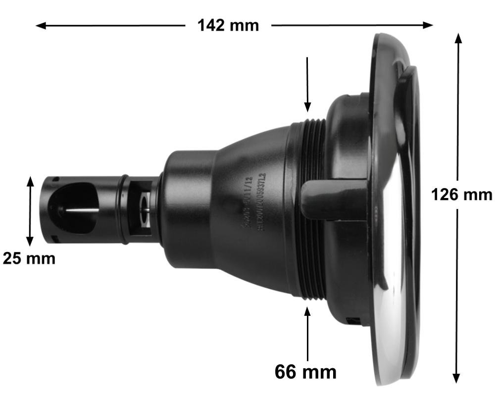 Buse de massage Rising Dragon 5" Twin Roto Alpha · Inox & noir – Image 2