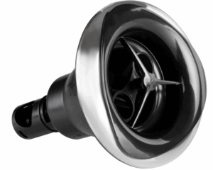 Buse de massage Rising Dragon 5" Twin Roto Alpha · Inox & noir