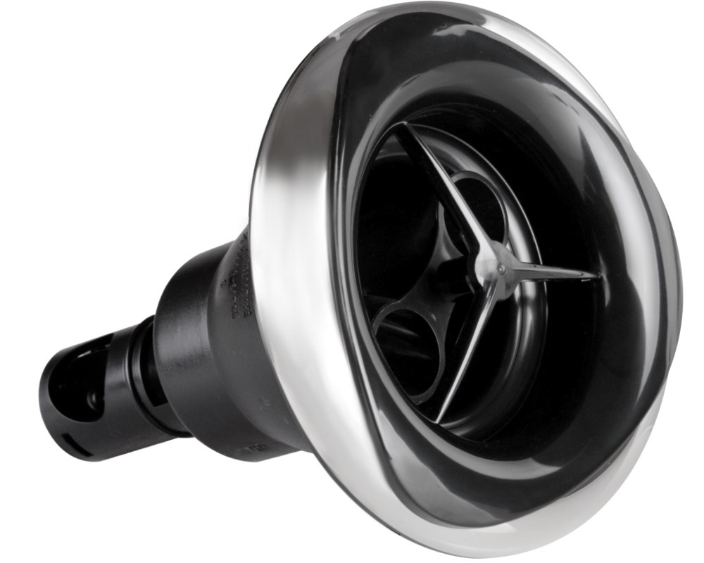 Buse de massage Rising Dragon 5" Twin Roto Alpha · Inox & noir