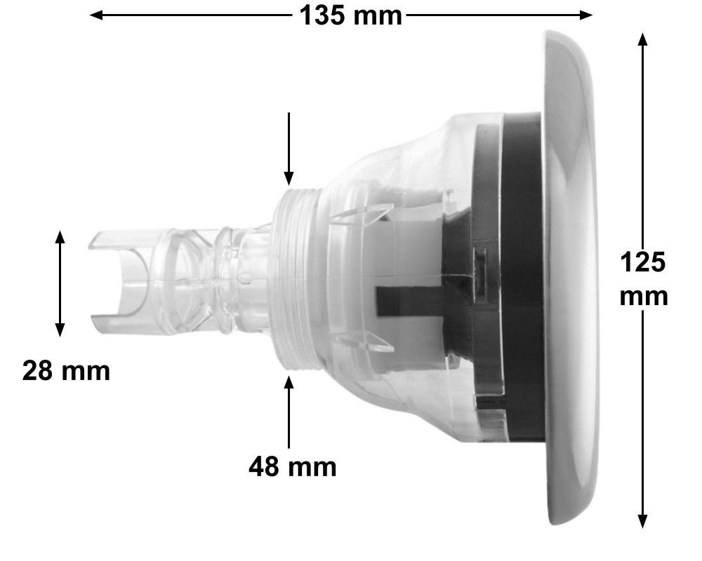 Buse de massage LVJ XL Crystal Roto 5" en inox · Ø 125 mm – Image 2