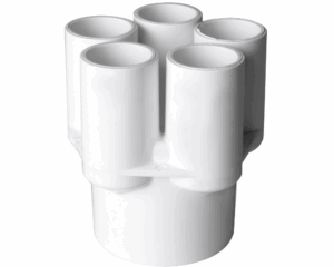 Nourrice Waterway 672-4400 · 1 entrée 2" femelle · 5 sorties 3/4" lisses