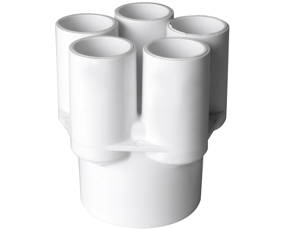 Nourrice Waterway 672-4400 · 1 entrée 2" femelle · 5 sorties 3/4" lisses