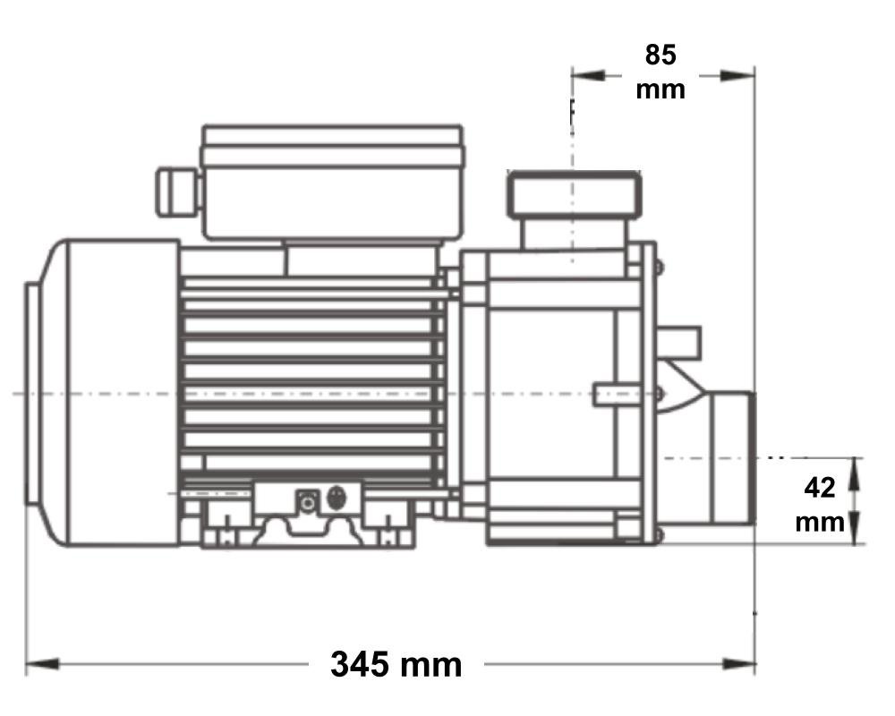 Pompe de circulation LX Whirlpool DH1.0 1 HP · 340 L/min – Image 2