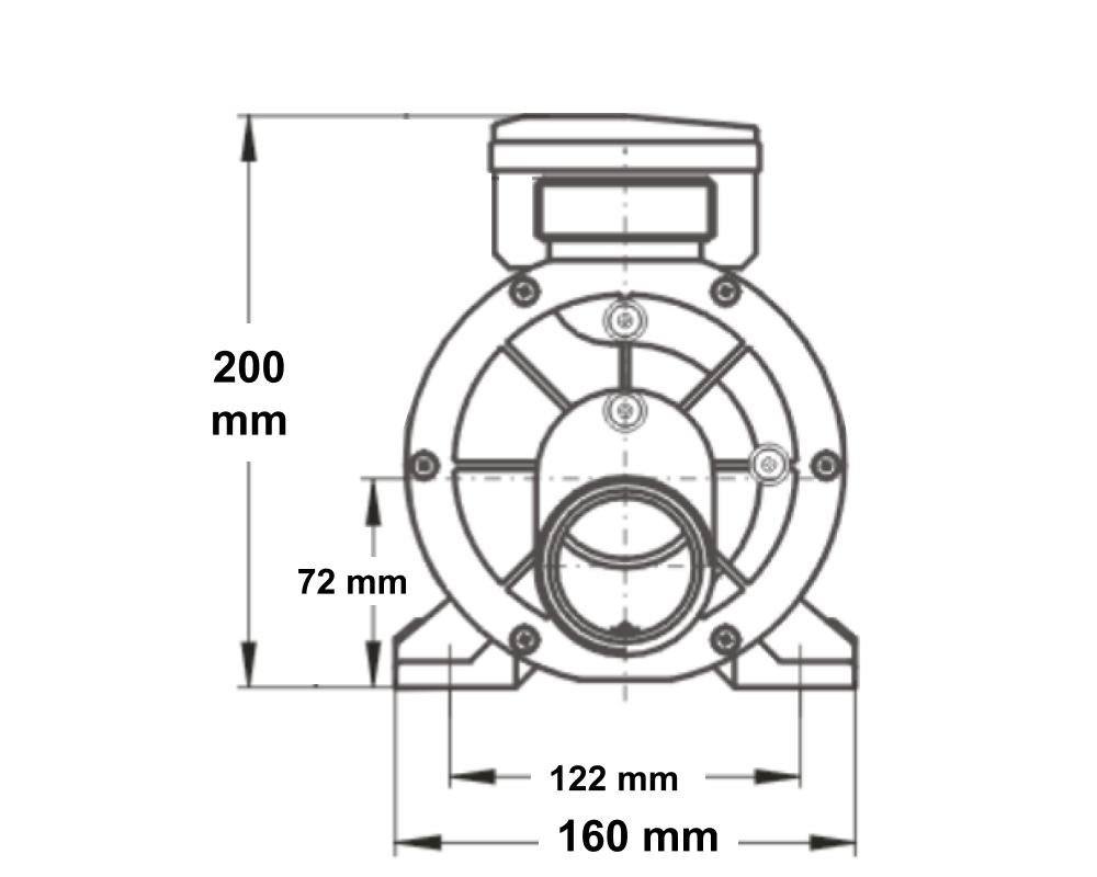 Pompe de circulation LX Whirlpool DH1.0 1 HP · 340 L/min – Image 3