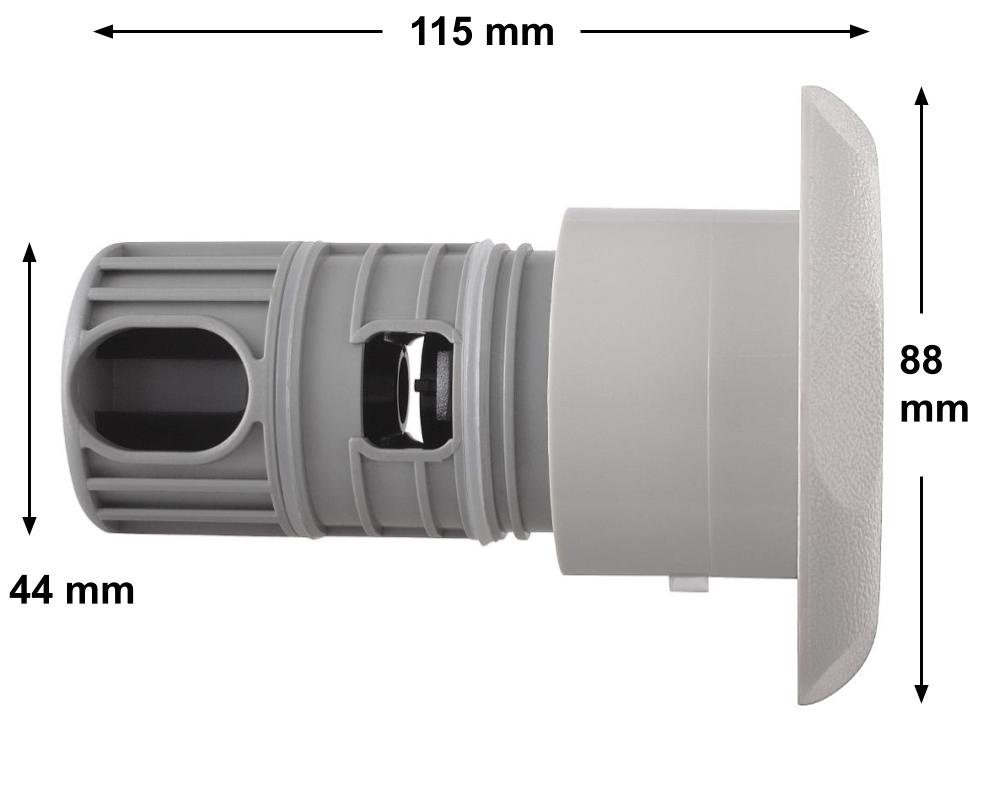 Buse de massage rotative Pentair American Luxury 9503XX-214 · Gris lisse · Ø88 mm – Image 2