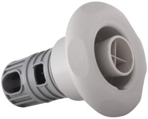 Buse directionnelle Pentair Luxury Jet Tonneau · 88 mm apparents · Gris clair texturé