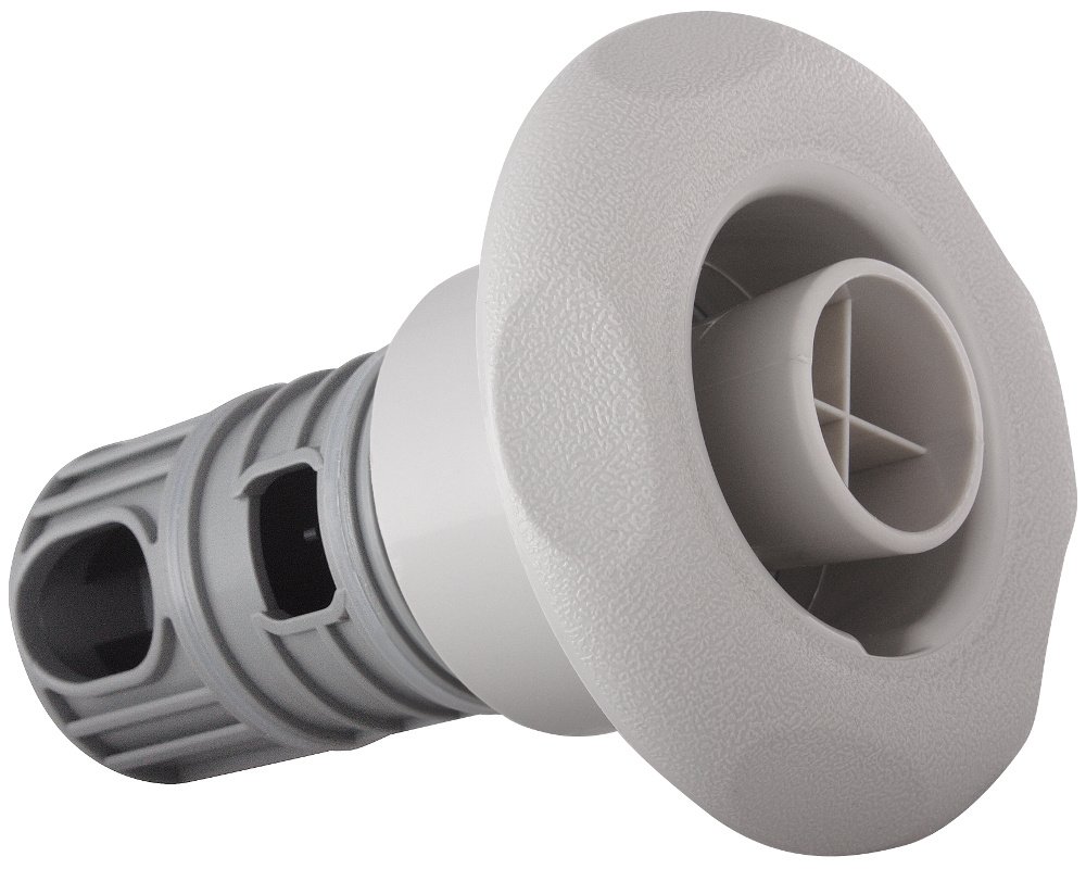 Buse directionnelle Pentair Luxury Jet Tonneau · 88 mm apparents · Gris clair texturé