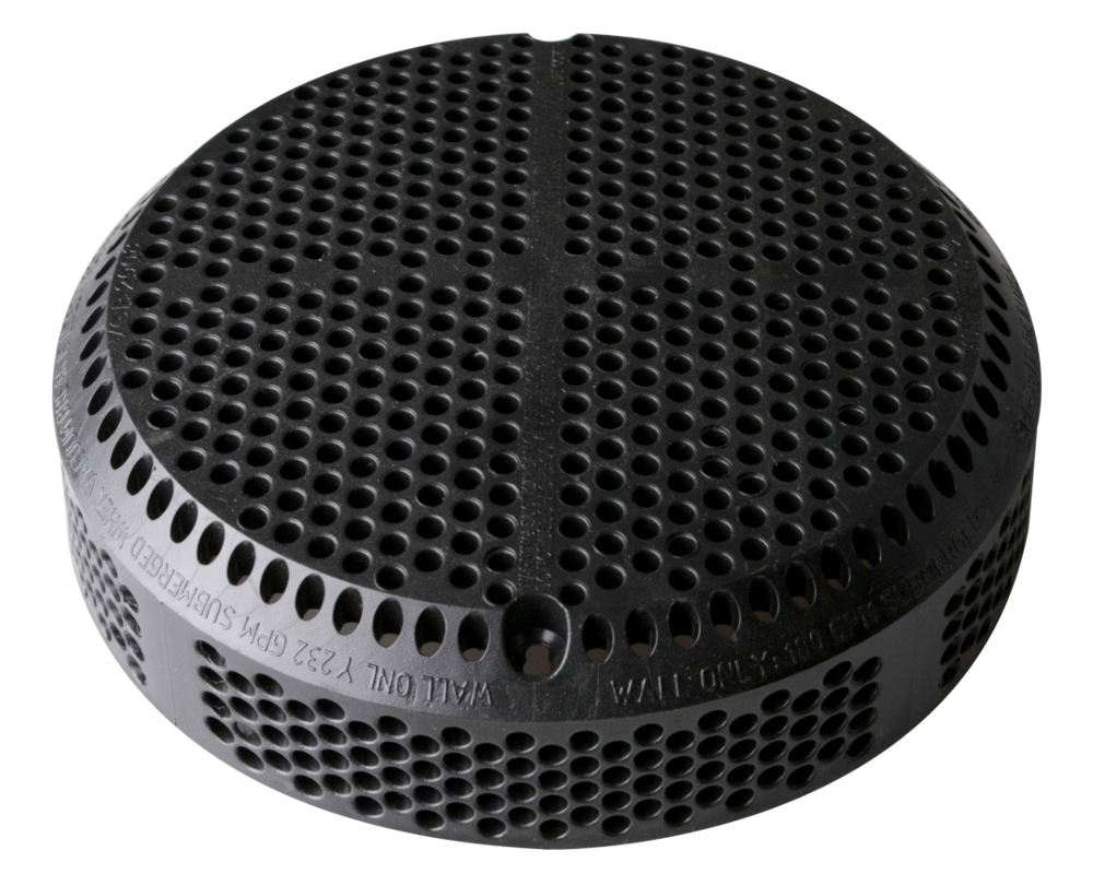Grille anti-vortex Waterway Super Hi-Flo · Ø133 mm · Gris · Pour bonde 2" et 2,5"
