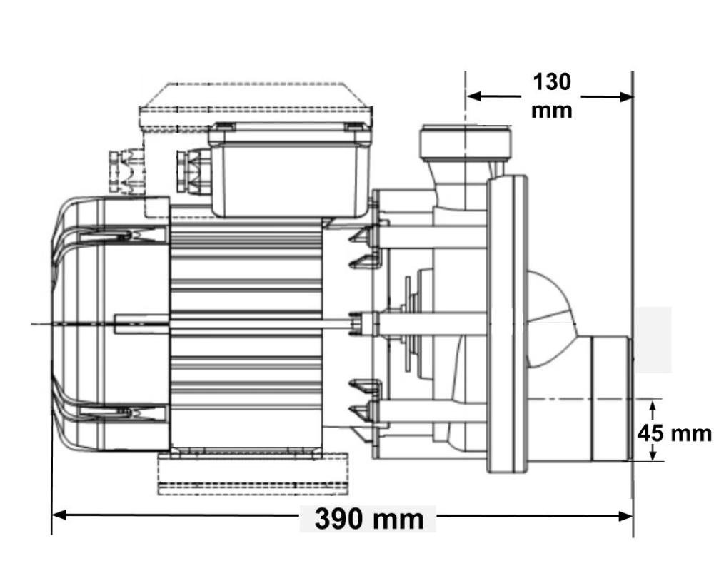Pompe bi-vitesse SIREM PB1C8024L1B · 1,25 HP · Fabrication française – Image 2