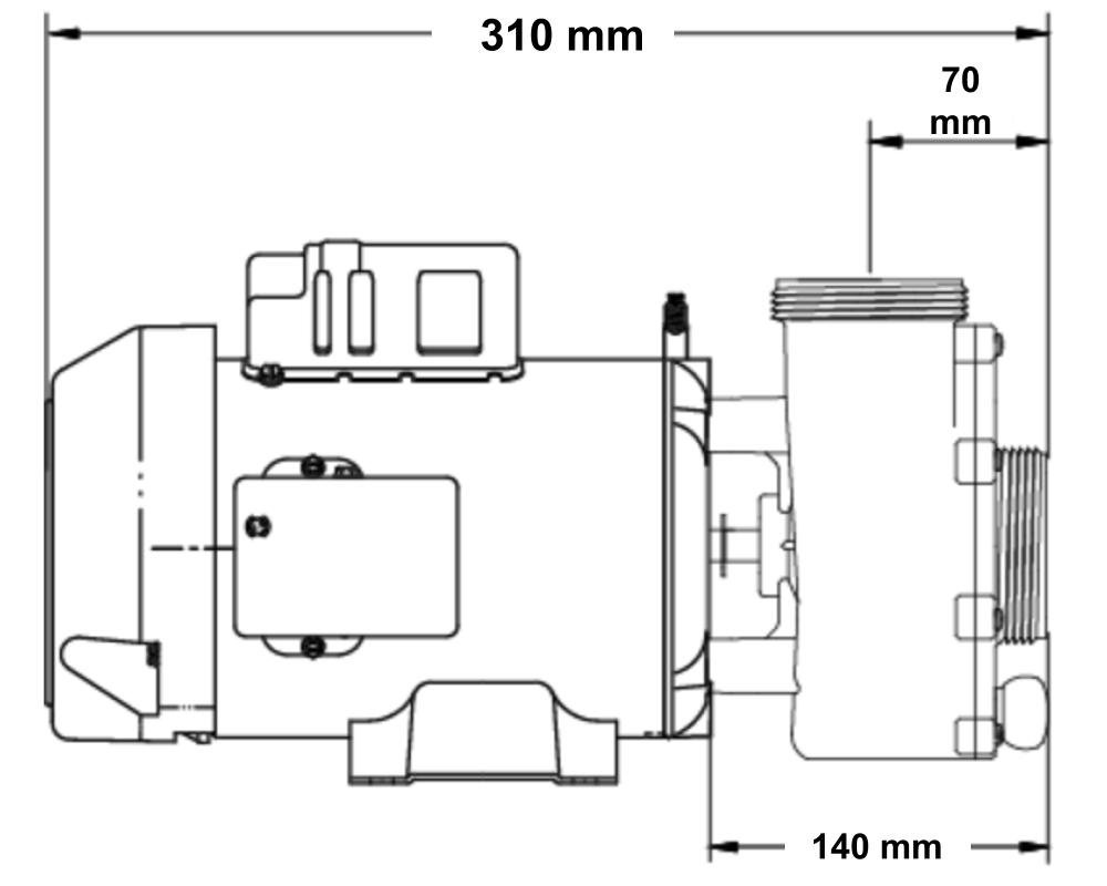 Pompe de circulation Aqua-Flo Circ-Master XP 1/15 HP · 250 L/min · Ø78 mm – Image 2