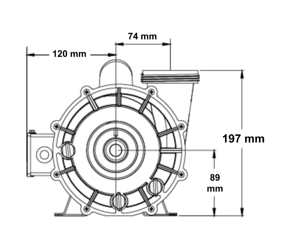 Pompe de circulation Aqua-Flo Circ-Master XP 1/15 HP · 250 L/min · Ø78 mm – Image 3
