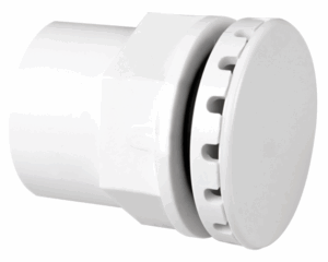 Buse d’air Balboa Lo-Pro 1" · Raccordement 1" · Finition blanche