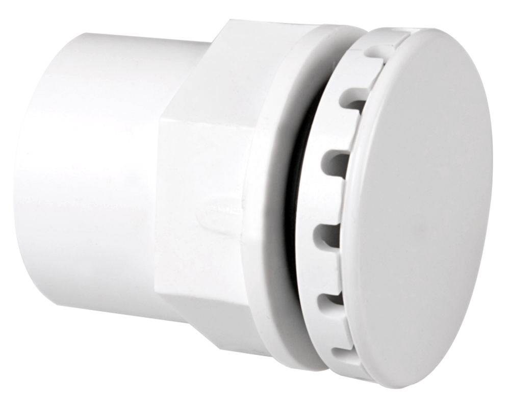 Buse d’air Balboa Lo-Pro 1" · Raccordement 1" · Finition blanche