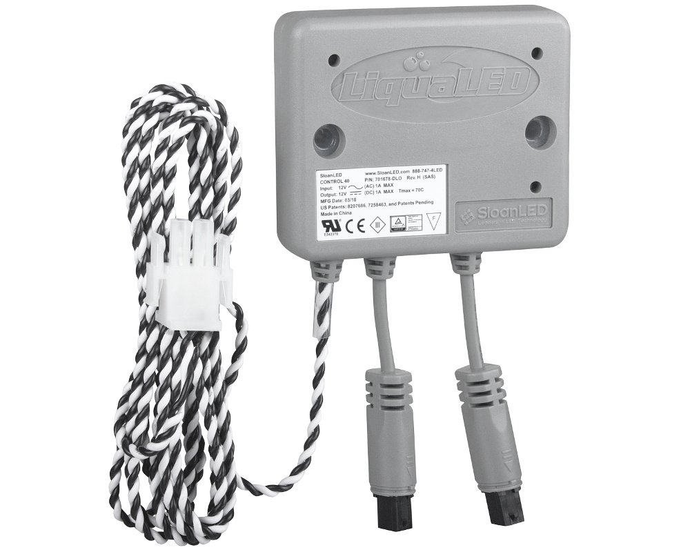 Contrôleur LED SloanLED LiquaLED Control 40 · Synchronisation couleurs · 12V · Jusqu'à 40 LEDs