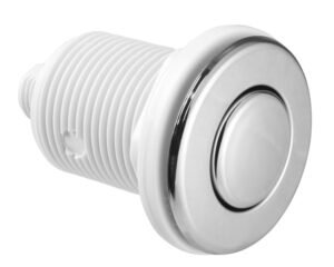 Bouton pneumatique Balboa 13085 Blanc · Commande mécanique avec finition chromée