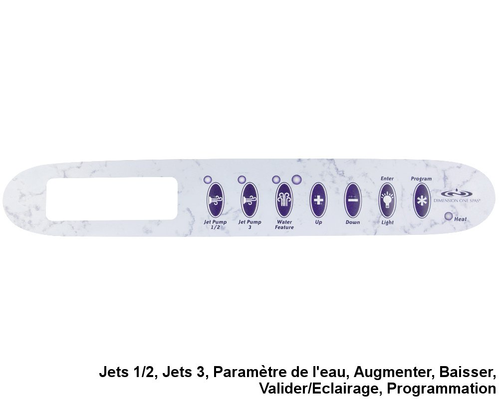 Membrane Gecko TSC-24 / TSC-25 · 7 touches personnalisables · Pour spas Dimension One – Image 3