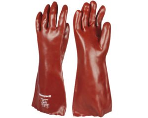 Gants de protection Honeywell R60X · PVC rouge · Taille L · Haute résistance chimique et mécanique