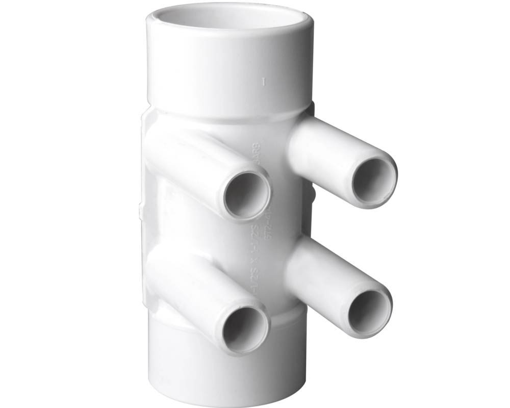 Nourrice Waterway 672-4140 · 1,5" F/F · 4 sorties 3/4" lisses