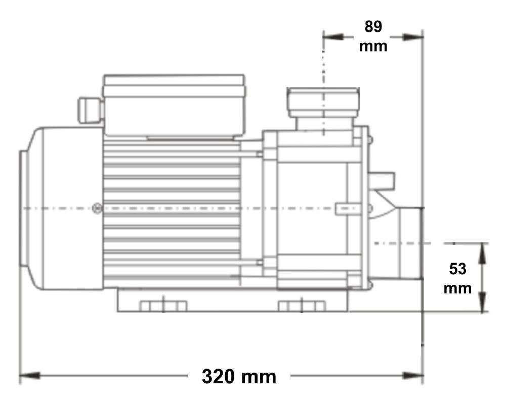 Pompe de circulation LX Whirlpool TDA35 0,35 HP · 150 L/min – Image 2