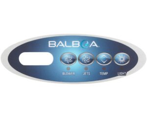 Membrane tactile Balboa VL200 · 4 boutons – Jets, Éclairage, Baisser, Augmenter