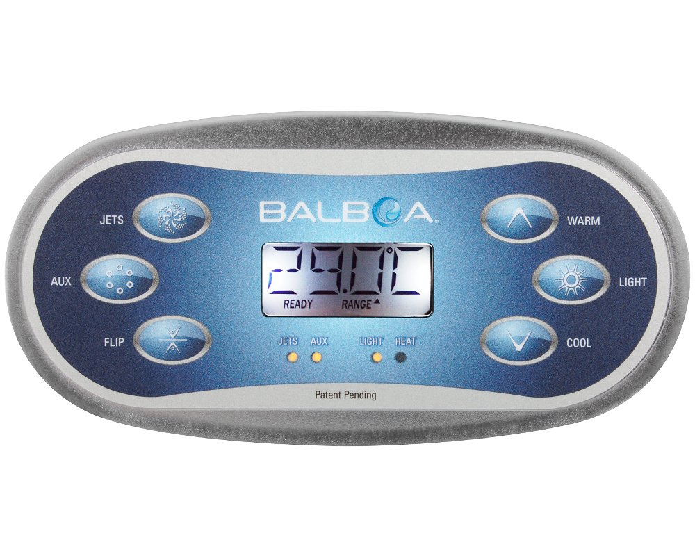 Clavier de commande Balboa TP600 CE · 6 boutons · Câble 170 cm · Configuration Jets/Aux/Flip