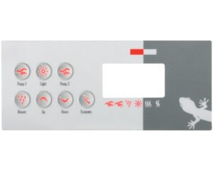 Membrane Gecko TSC-8 / K-8 · 7 touches autocollante pour clavier spa