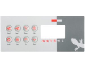 Membrane Gecko TSC-8 / K-8 à 8 touches · Autocollante & Résistante