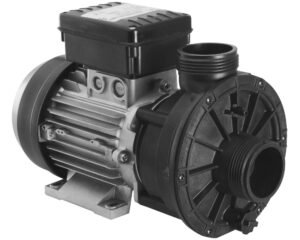 Pompe de massage HydroAir HA460 1,3 kW · Aspiration centrale · Interrupteur pneumatique intégré