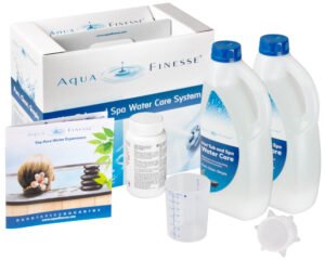 Kit d'entretien pour spa AquaFinesse AF-209 · Traitement hebdomadaire complet · Pastilles à dissolution lente