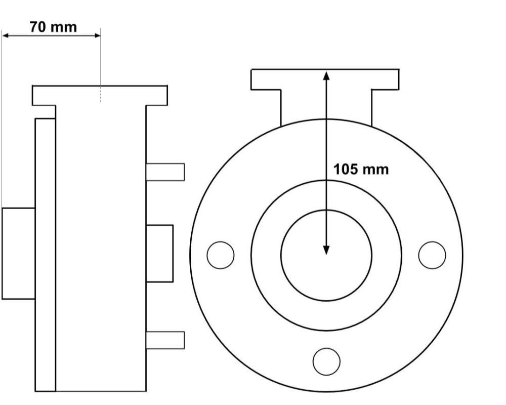 Corps de pompe Aqua-Flo Circ-Master CP 0,75 HP · 48-Frame · Aspiration centrée – Image 3