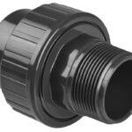 Raccord union 3 pièces Interplast RUM50M · 1,5'' MPT vers tuyau 50 mm