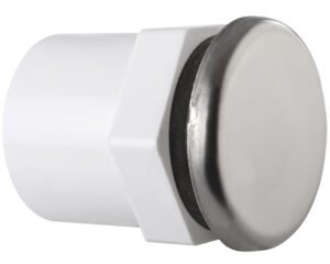 Buse d'air Waterway Lo-Pro Inox Ø38 mm · Raccords 1"M ou 3/4"F