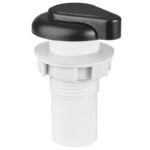 Vanne d'air LVJ Crystal L-2002S-208 · Régulation Venturi Ø 1" · Noir
