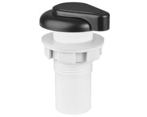 Vanne d'air LVJ Crystal L-2002S-208 · Régulation Venturi Ø 1" · Noir