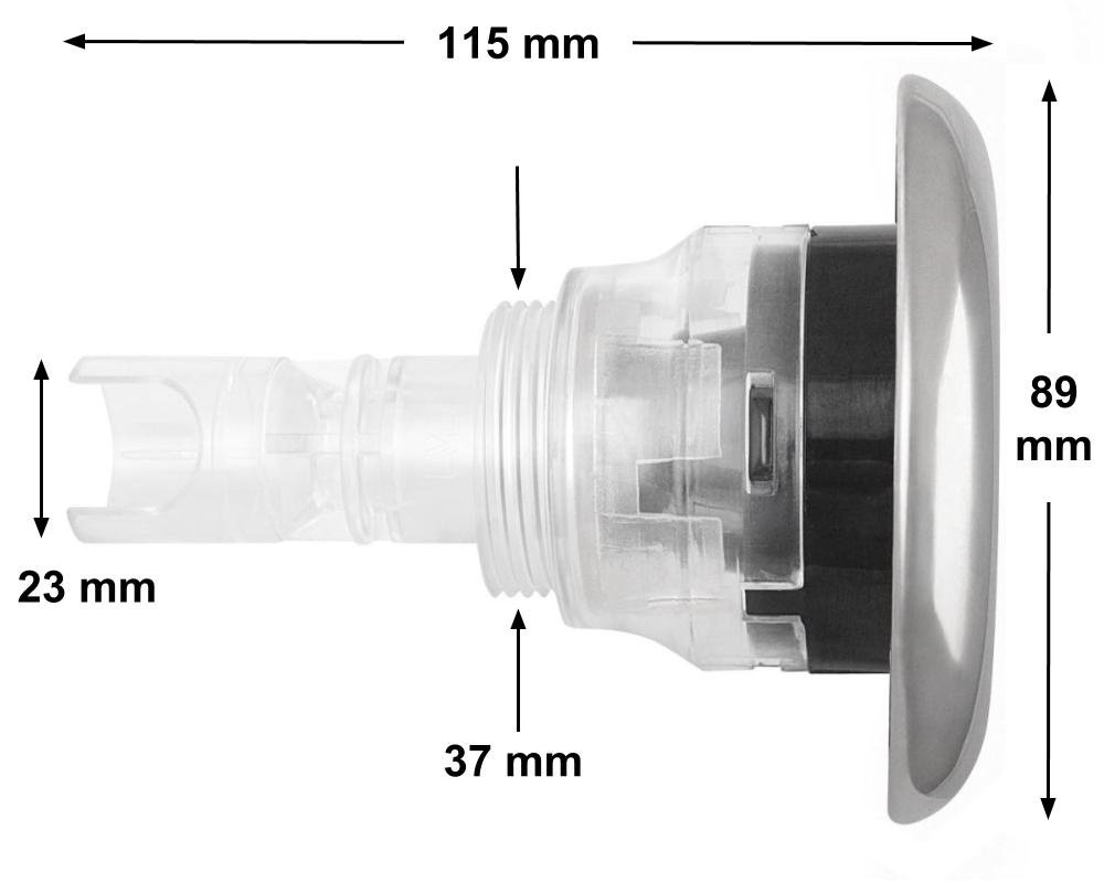 Buse de massage directionnelle LVJ L-1401T · Inox Ø 3,5" Regular – Image 2