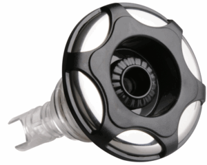 Buse directionnelle LVJ Lotus 3,5" Regular inox & noir · Jet droit réglable