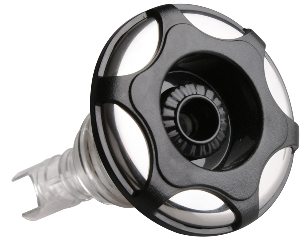 Buse directionnelle LVJ Lotus 3,5" Regular inox & noir · Jet droit réglable