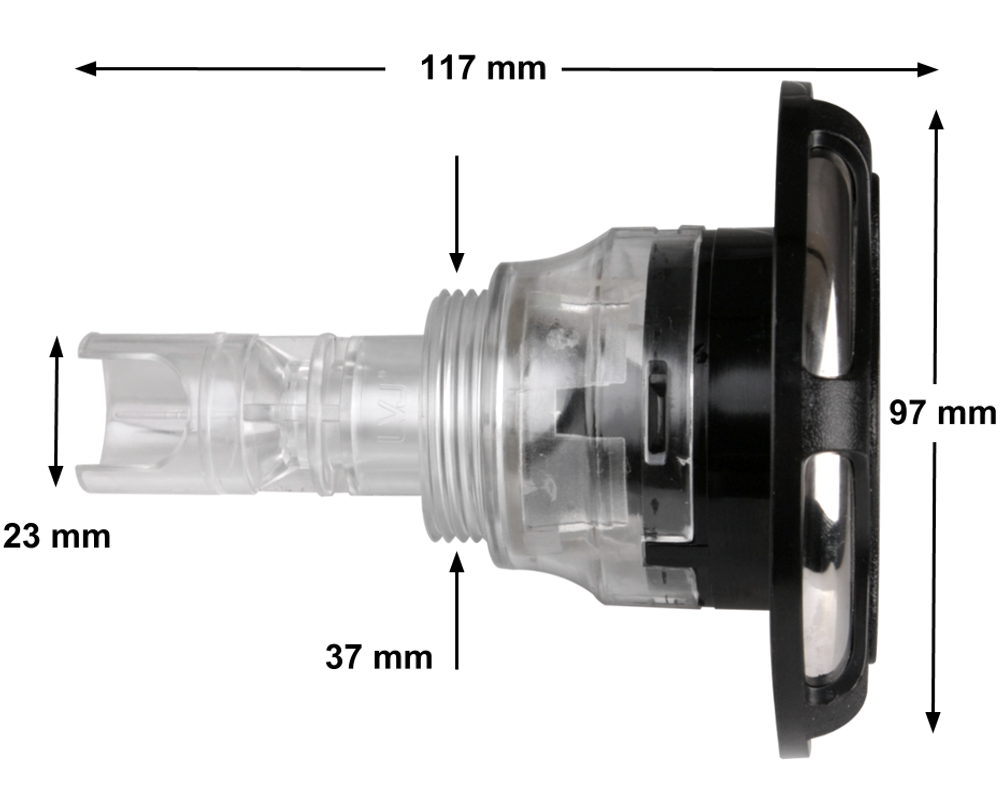 Buse hydromassante LVJ Lotus Roto 3,5" · Jet rotatif orientable – Image 2