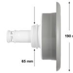Buse de massage Waterway Master · Puissance ciblée bas du dos · Gris Ø190 mm