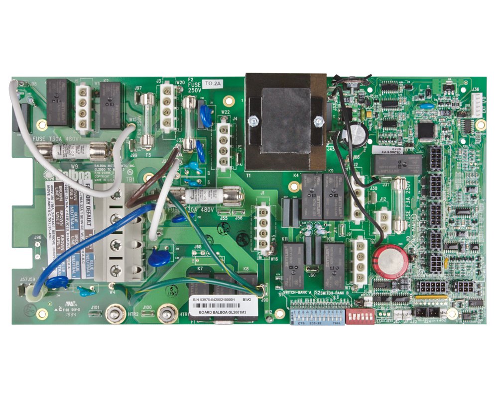 Carte mère Balboa GL2001M3 · Gestion complète jusqu’à 3 pompes et système audio/LED