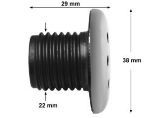 Buse d'air Inox Rising Dragon RD611-1041S · 9 trous · Ø38 mm