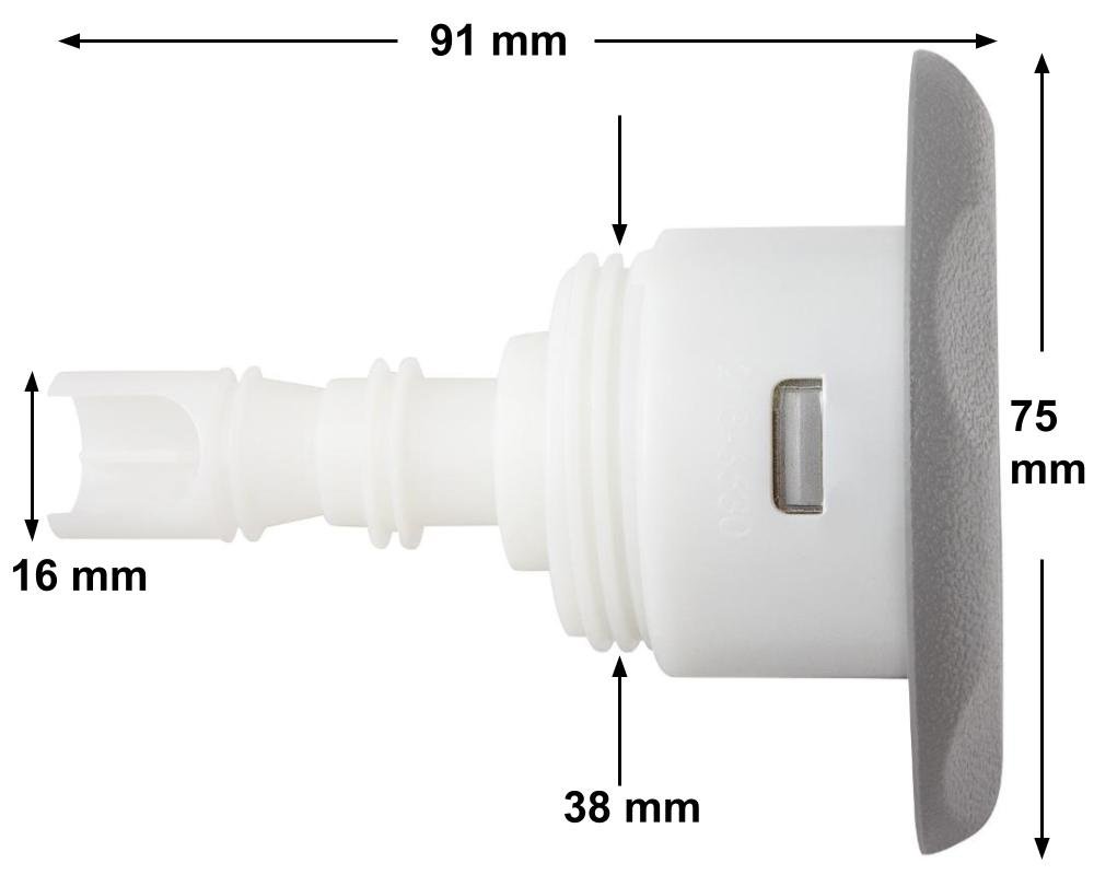 Buse Waterway Mini Storm Directional Swirl à visser · Finition Chocolat – Image 2
