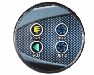 Clavier auxiliaire Waterway NEO 2100 AUX1000 · 4 touches · RJ45 · Ø67 mm