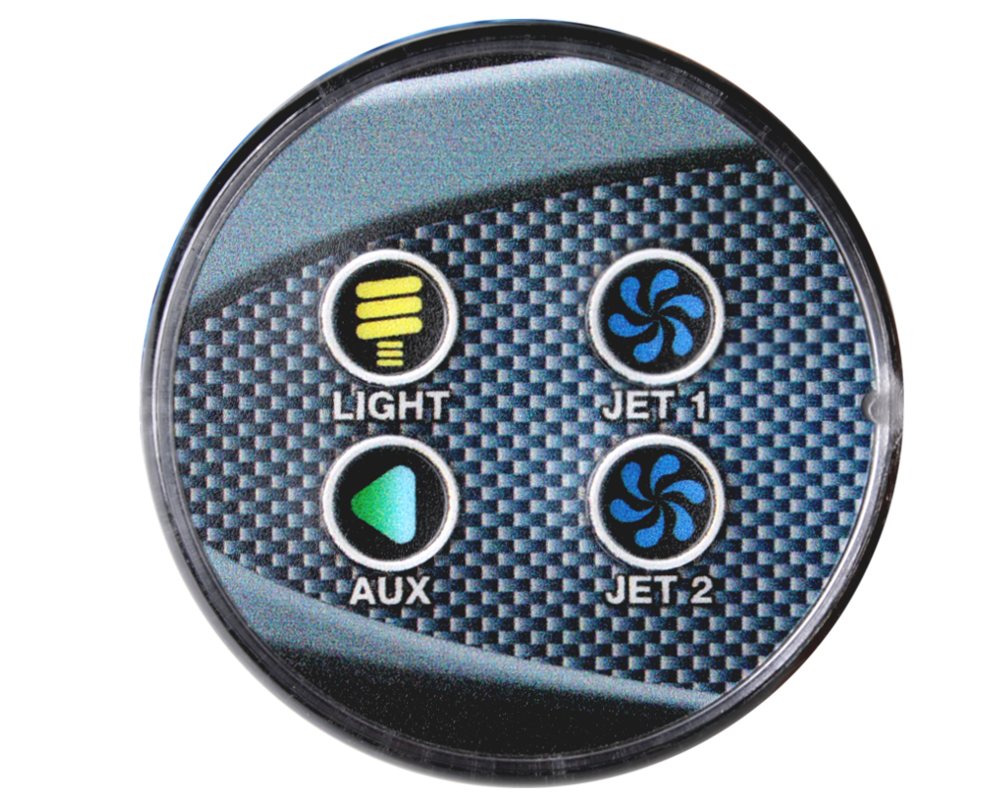 Clavier auxiliaire Waterway NEO 2100 AUX1000 · 4 touches · RJ45 · Ø67 mm
