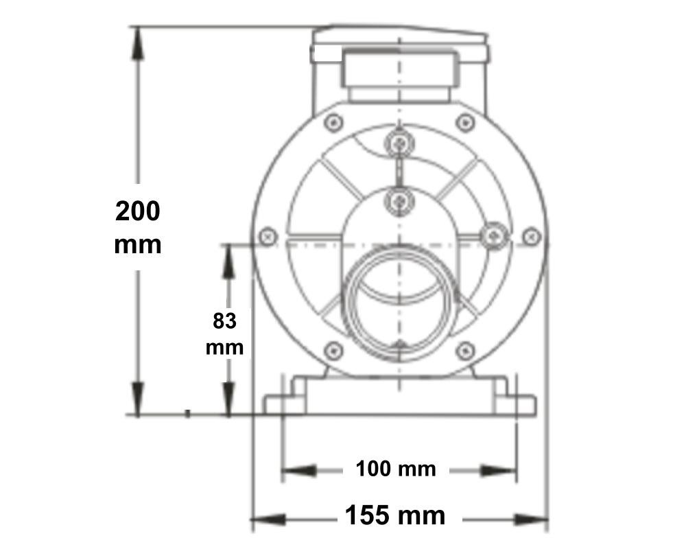 Pompe de circulation LX Whirlpool TDA35 0,35 HP · 150 L/min – Image 3