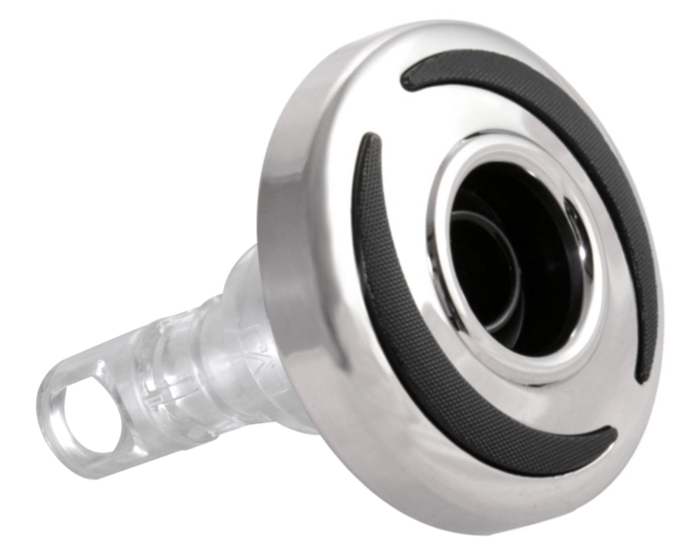 Buse spa LVJ Mini Flying Directional 2" · Face Inox & Gris · Massage Orientable