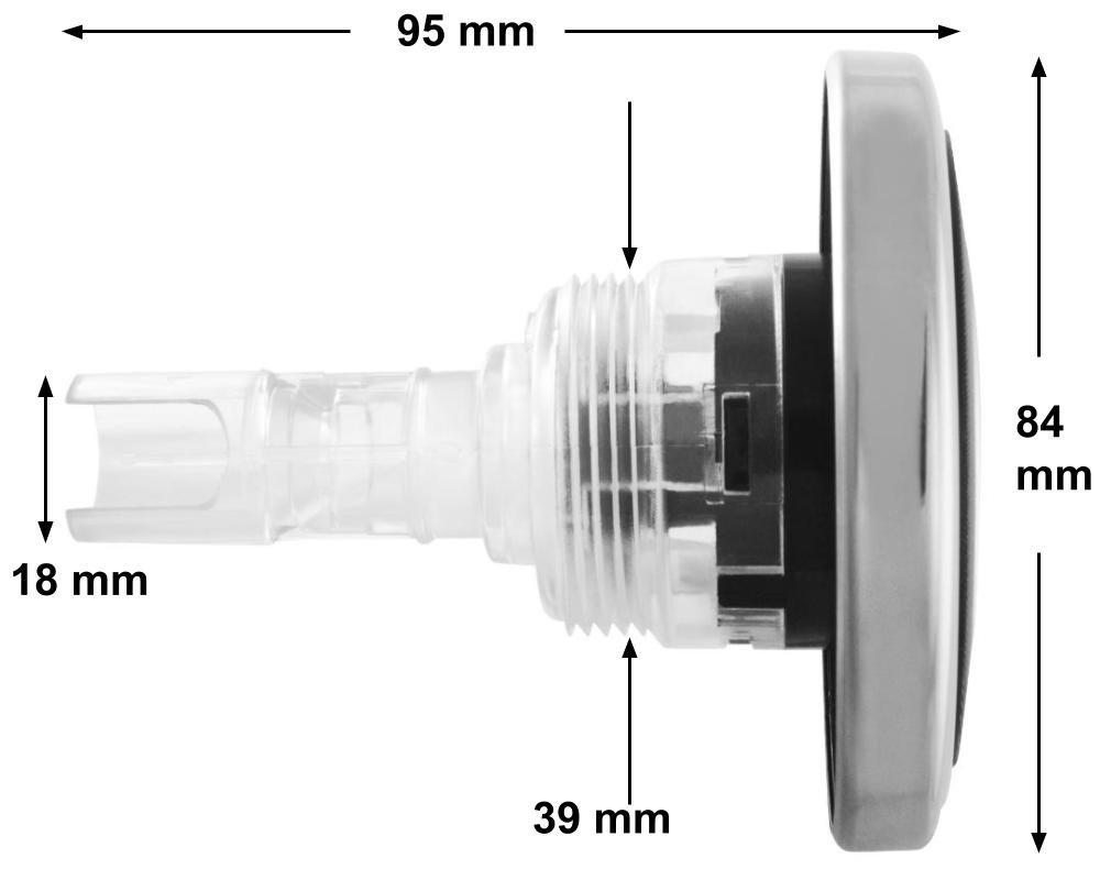 Buse de massage LVJ Medium Flying Twin Roto 3" · Inox & Gris texturé – Image 2