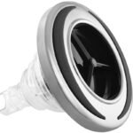 Buse de massage LVJ L-4783S Flying Twin Roto 5" · Inox & Gris texturé · Double jet rotatif