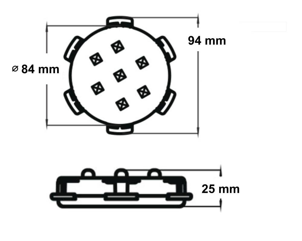 Ampoule LED RGB 7 couleurs Rising Dragon ACM0803 · Esclave · Ø 84 mm – Image 2
